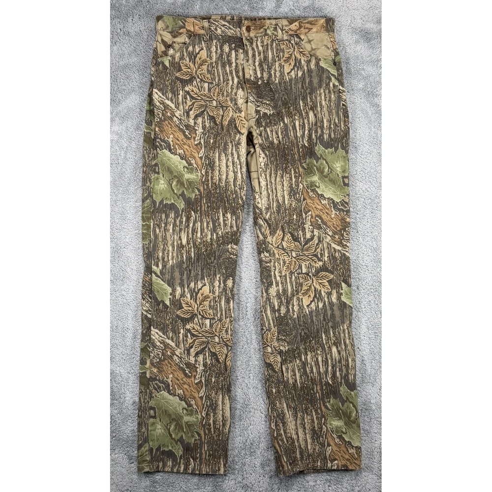 Vintage Duxbak Pants Mens 36*x34 Camo Realtree Hunting Outdoor Cotton 5-Pocket
